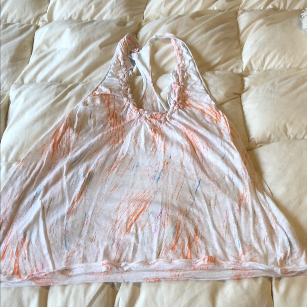 Vintage Free people racer back tie die top